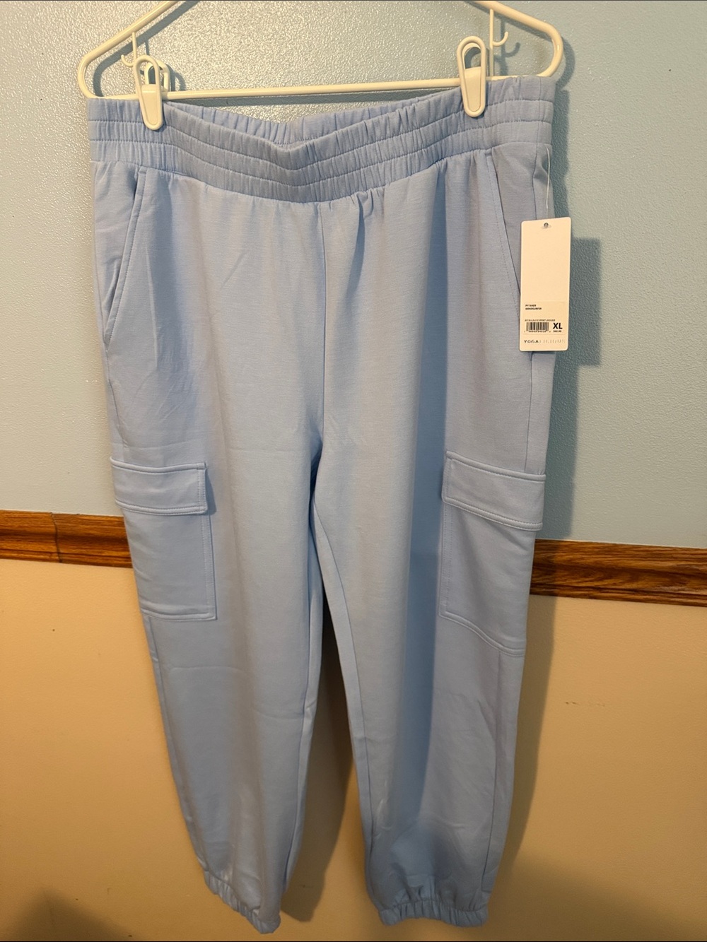 Yogalicious NWT Light Blue Cargo Jogger Pants Women’s XL